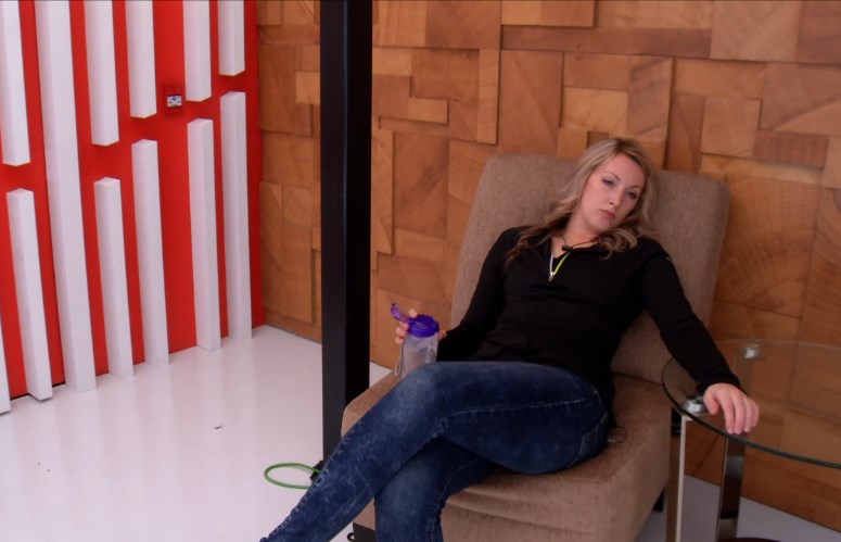 Allison waits to try the hidden door