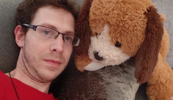 Joel and his dog on Big Brother Canada